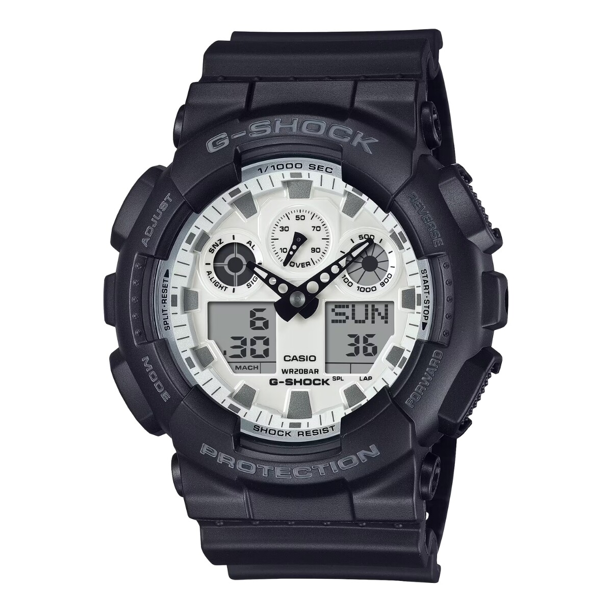 Reloj CASIO G-SHOCK GA100WD-1ADR Resina Negro Esfera 52mm 