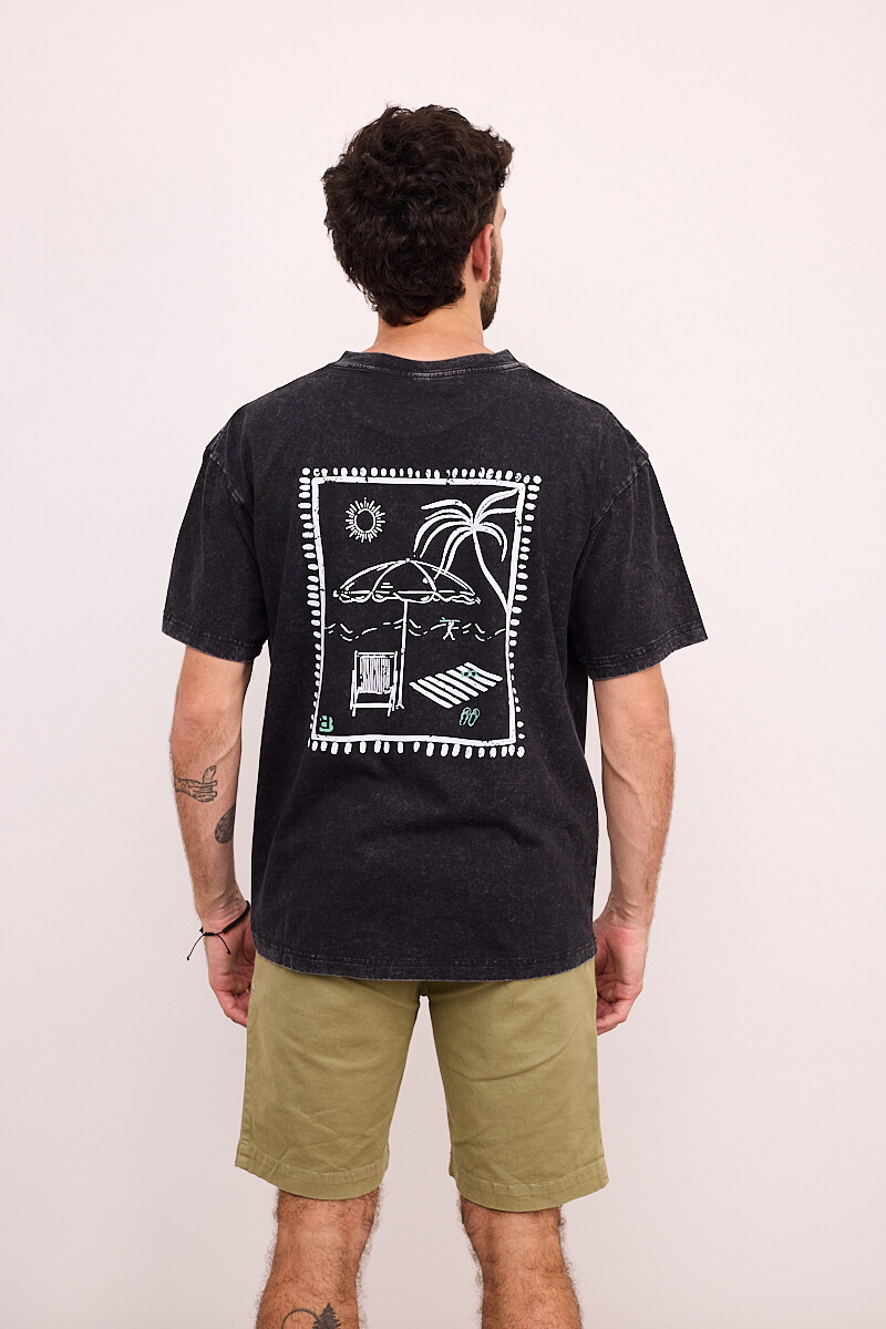 Camiseta Oversize Playa Brixton Negra
