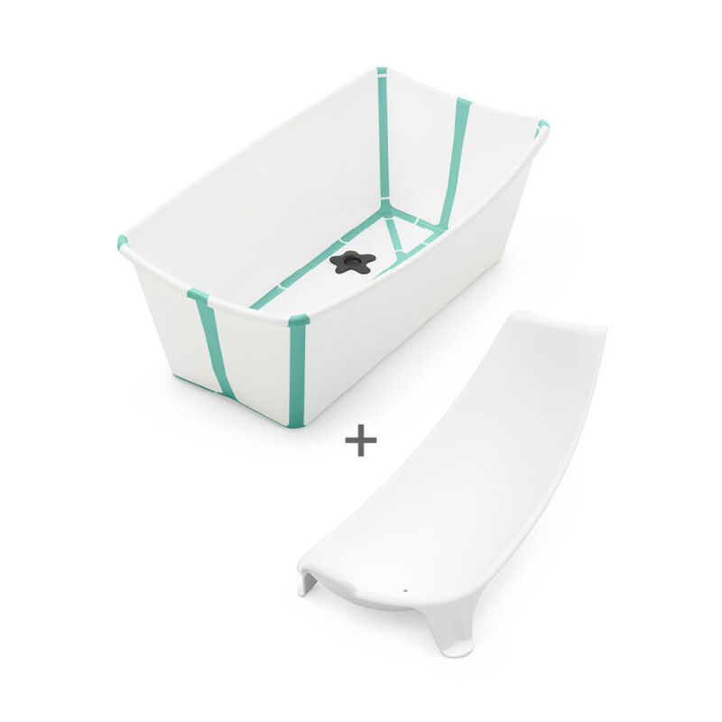 Bañito Plegable con Soporte Cuchara Flexibath Stokke Blanco / Aqua
