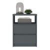 Mesa de Luz 2 Cajones SOUTH Plus Gris