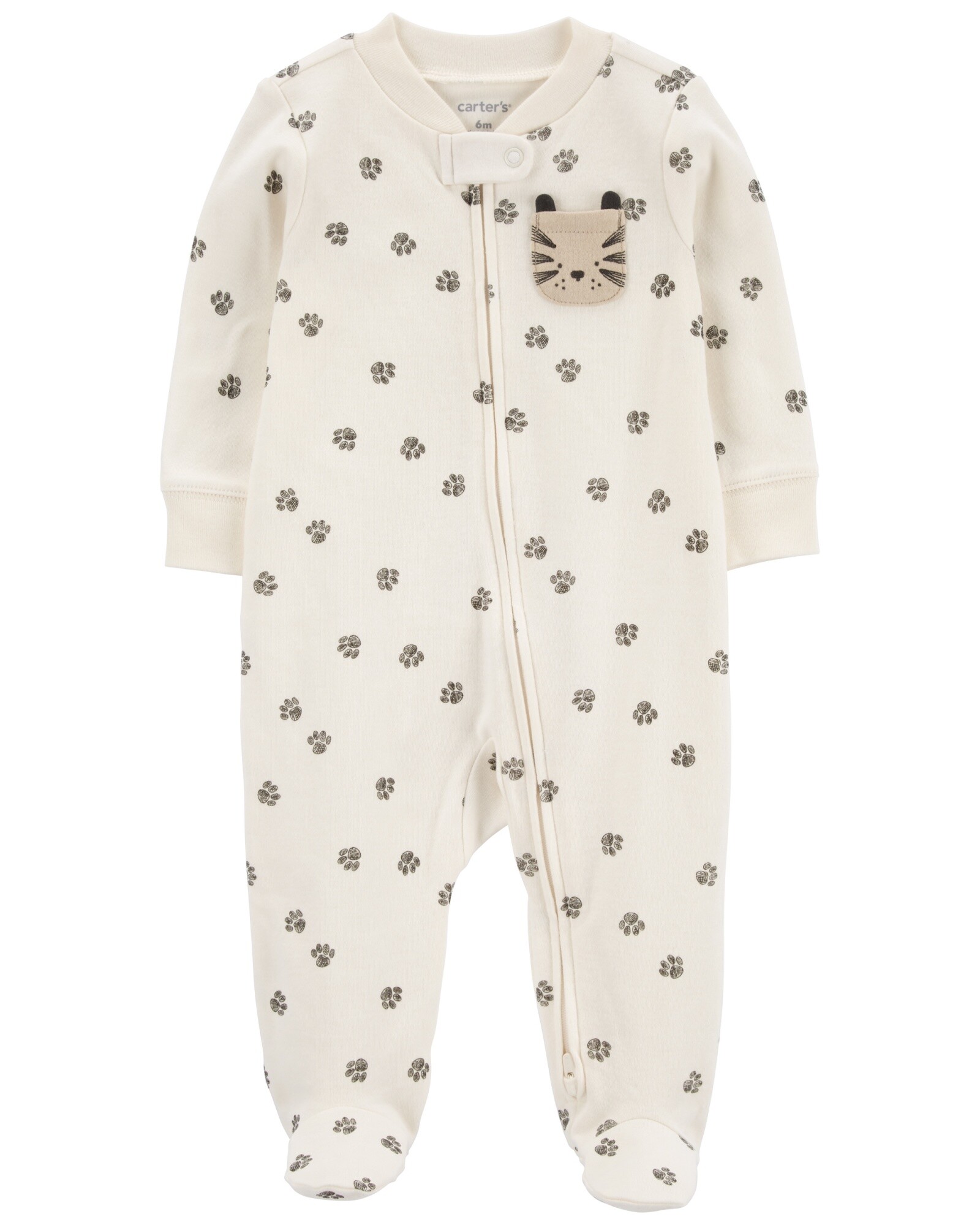 Pijama una pieza de algodón, diseño tigre Sin color