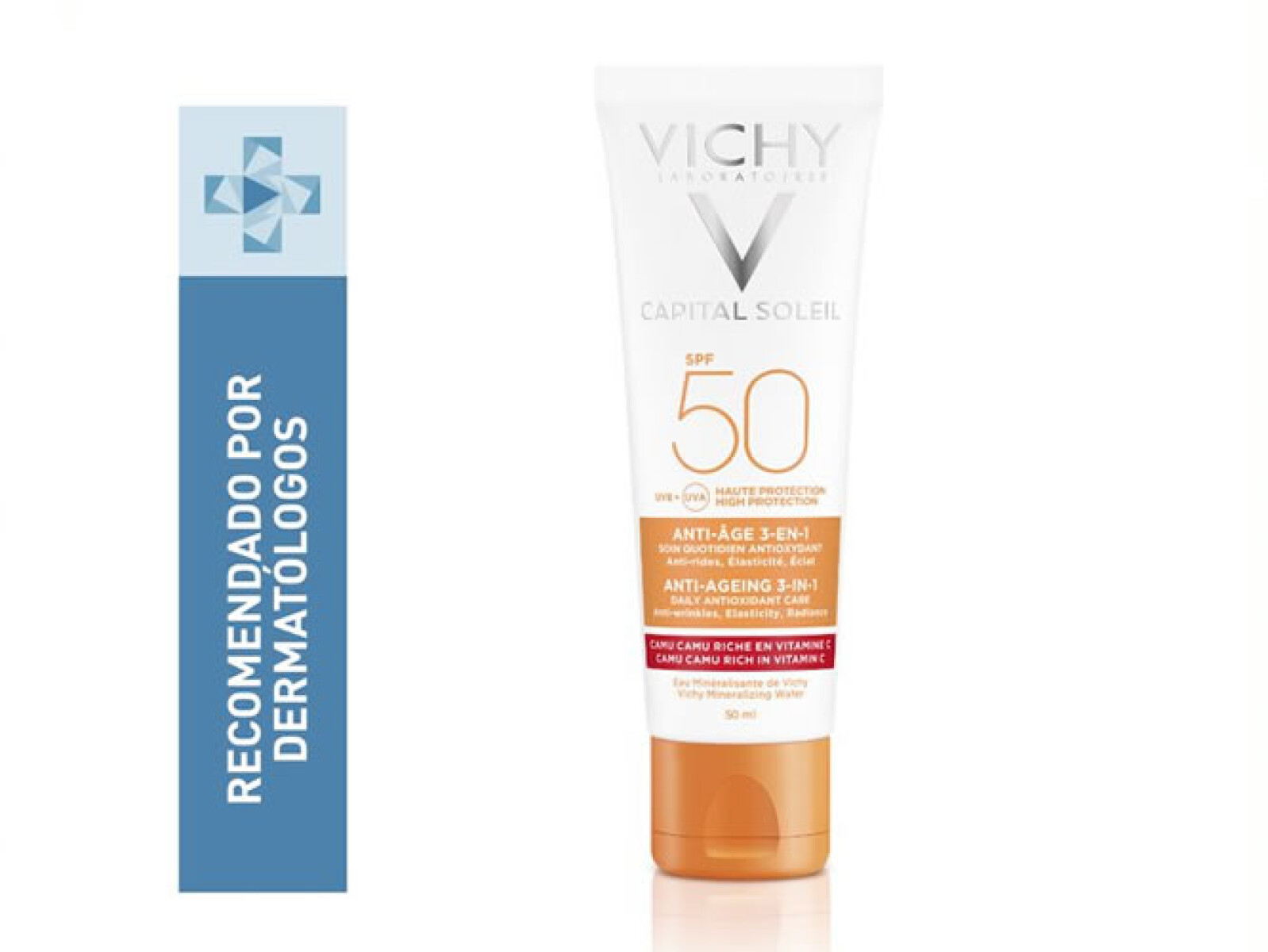 Protector Solar Ideal Soleil Anti Age 40 ml SPF 50 | Antiedad con Alta Protección Solar
