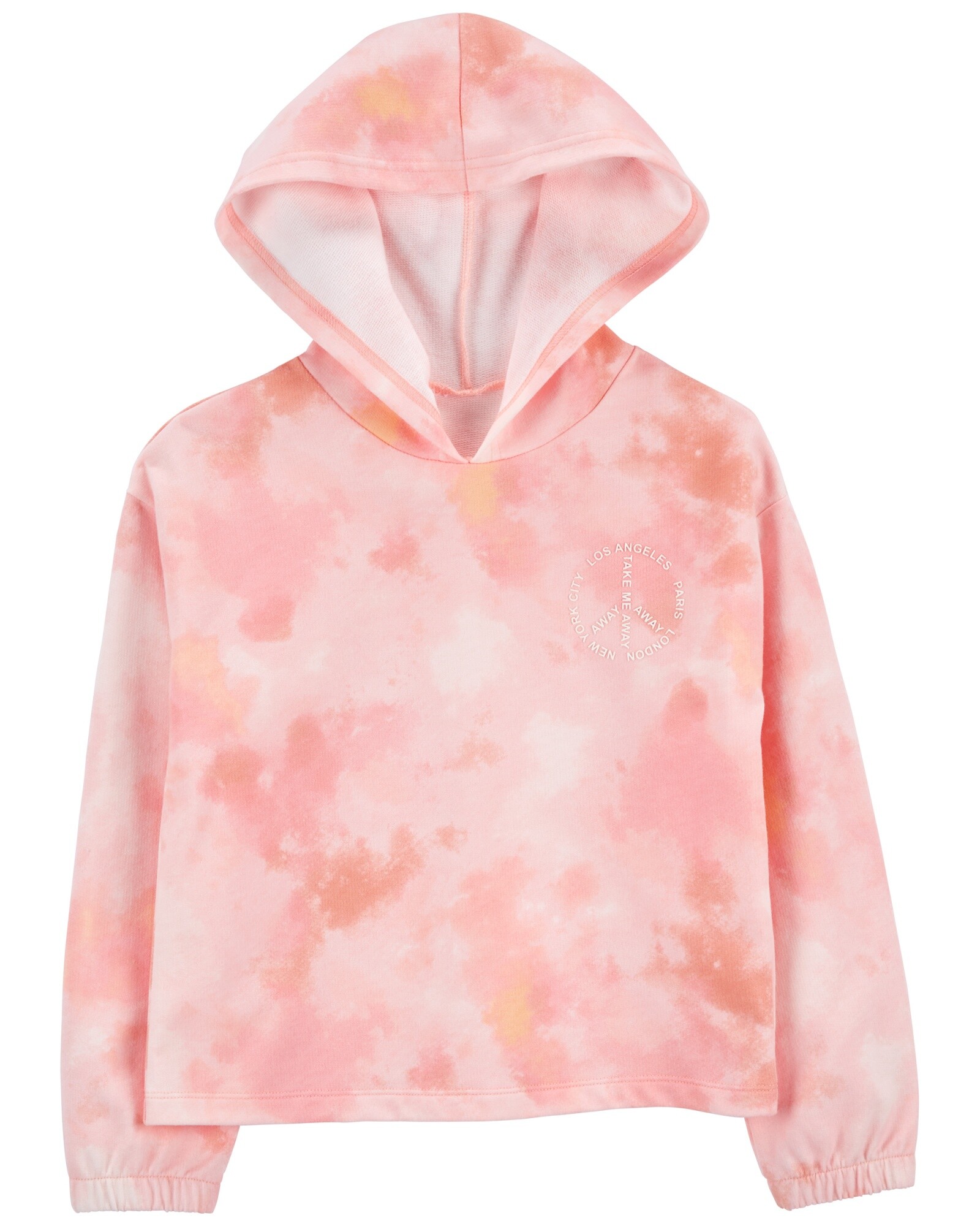 Buzo de algodón con capucha diseño tie-dye 0