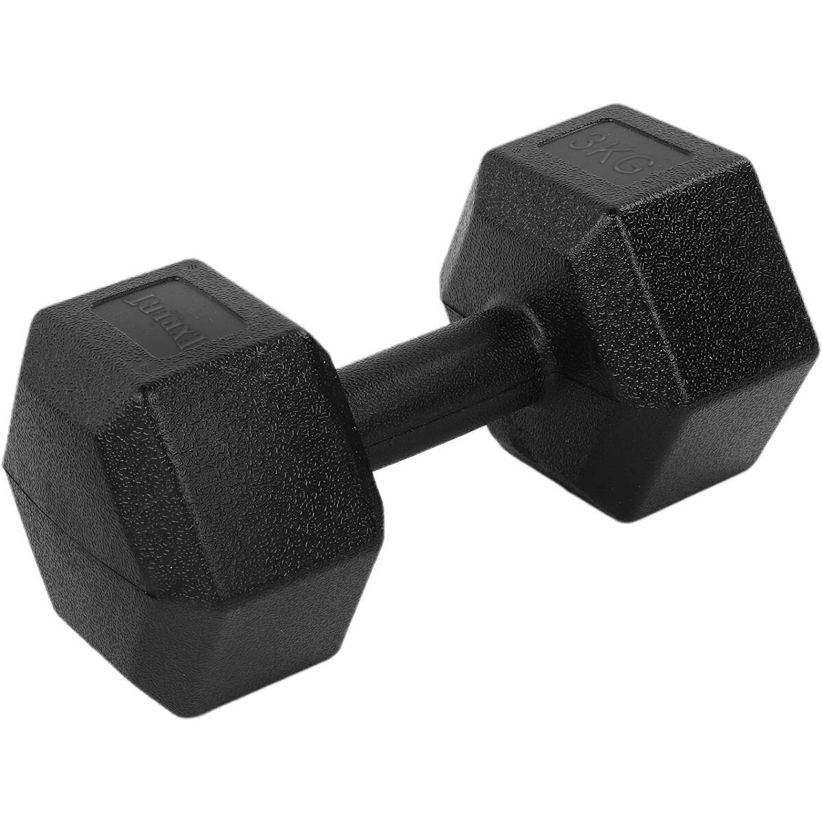 Mancuerna 3kg Revestida Pvc Pesa Fitness - Rosa/Negro 
