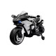 Moto a Batería Barry con ruedas luces música y usb Blanco