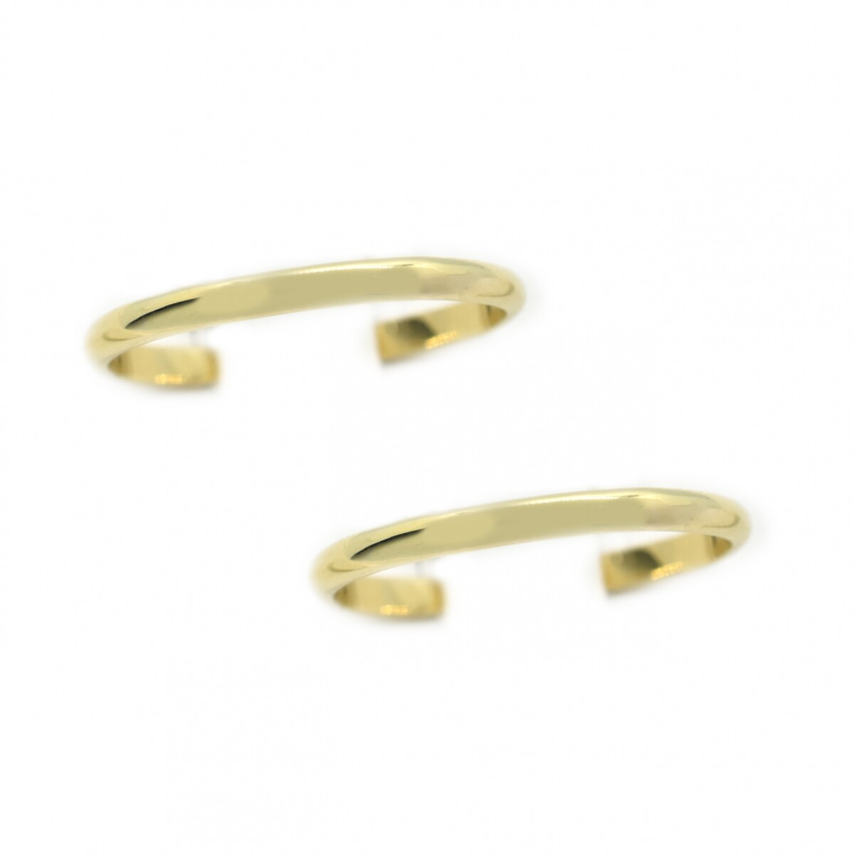 Par de Alianzas y Cintillo en Oro 18 Kilates 2mm Gruesas 