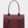 Shopper Oak En Efecto Cuero Graneado Bordeaux