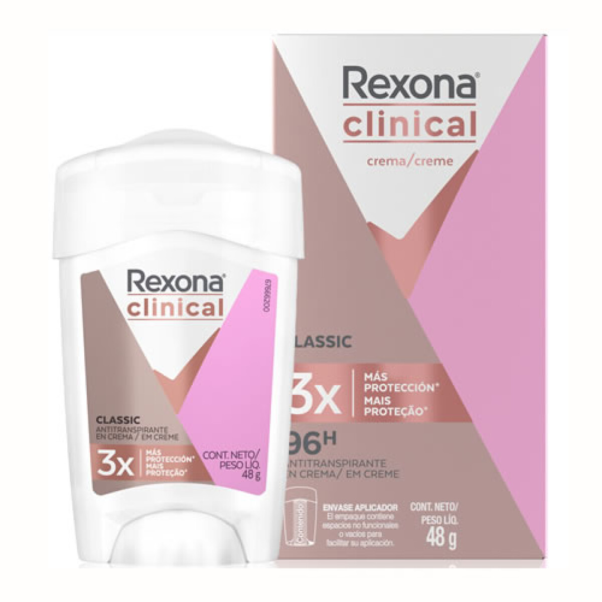 REXONA DESODORANTE CLINICAL EN BARRA CLASSIC WOMAN 48gr 