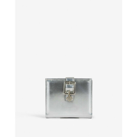 Billetera Snap Negro Plateado