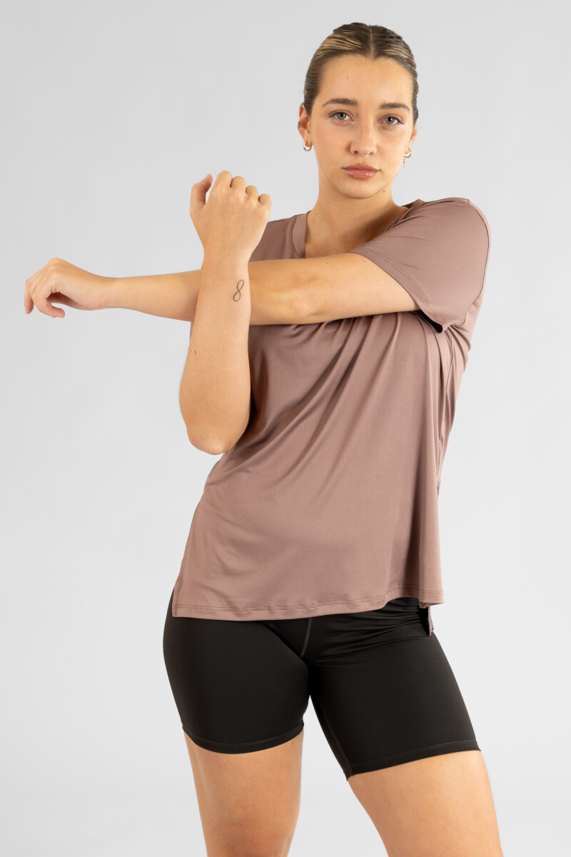 Style periscope shirt Marron