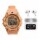 Set Reloj Deportivo Luz Led + Auriculares A9 Inalámbricos BT Salmón