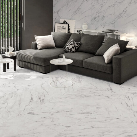 Porcelanato Marmol Gris Mate Liso 60X60Cm Piso Pared GAMAS DE GRIS