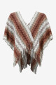 PONCHO CON FLECOS Lila