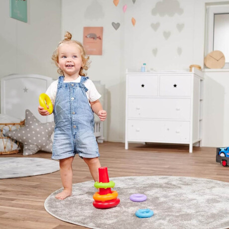 Juego Infantil 3 En 1 Encastre Apilable ABC Números - El Rey Multicolor