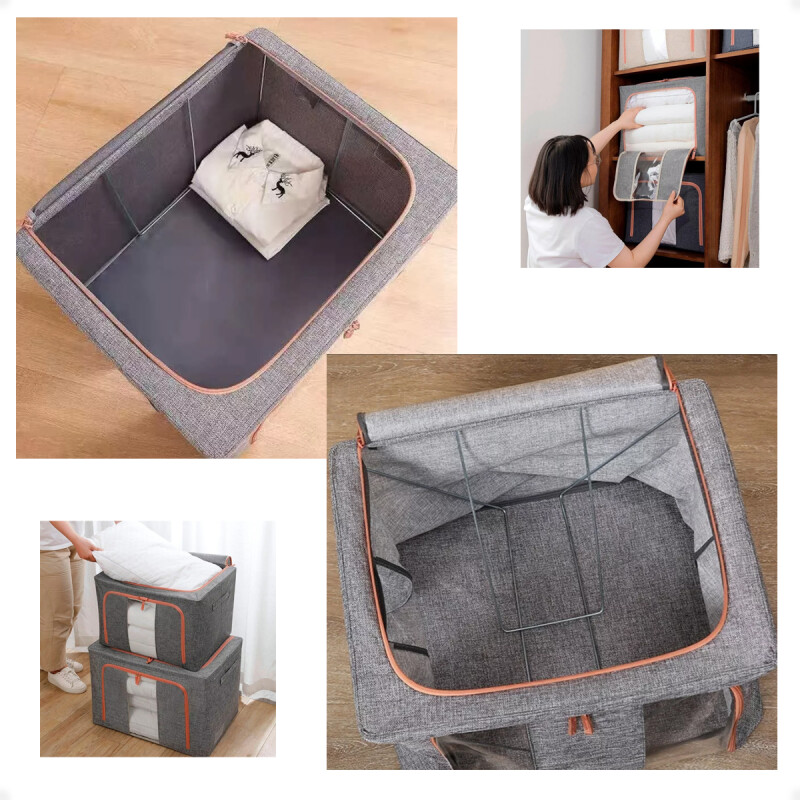 Caja Organizadora De Ropa Plegable Resistente 40x30x20 Caja Organizadora De Ropa Plegable Resistente 40x30x20