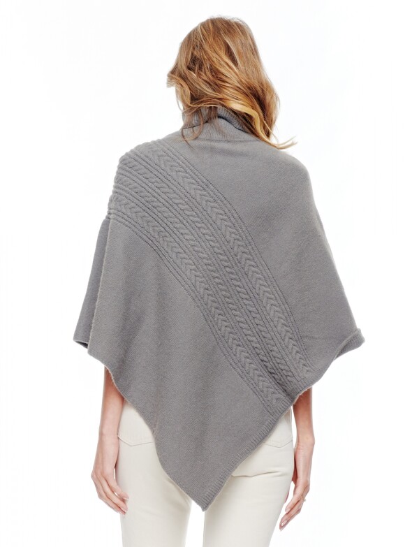 Poncho Trenza GRIS