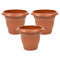 Set x3 Maceta redonda 8 lts MARRON