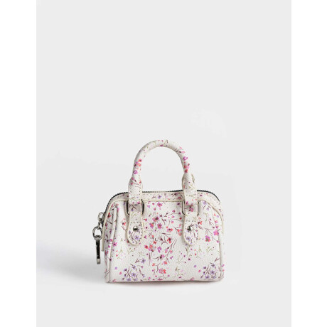 Monedero Cuerina Formato Cartera Estampado Flores