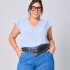 Blusa Beti Rayas celeste