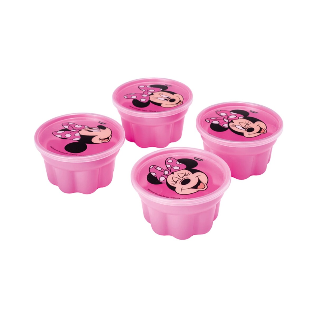 Set X4 Moldes de Gelatina Minnie 17446 150ML Bpa - ROSA 