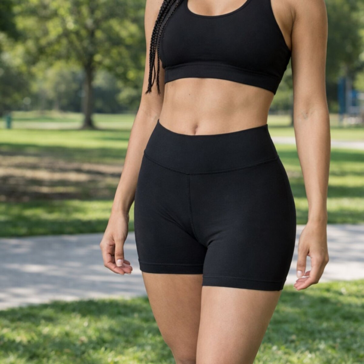 CALZA CORTA TIRO ALTO FLAT LIFE FILA - NEGRO 