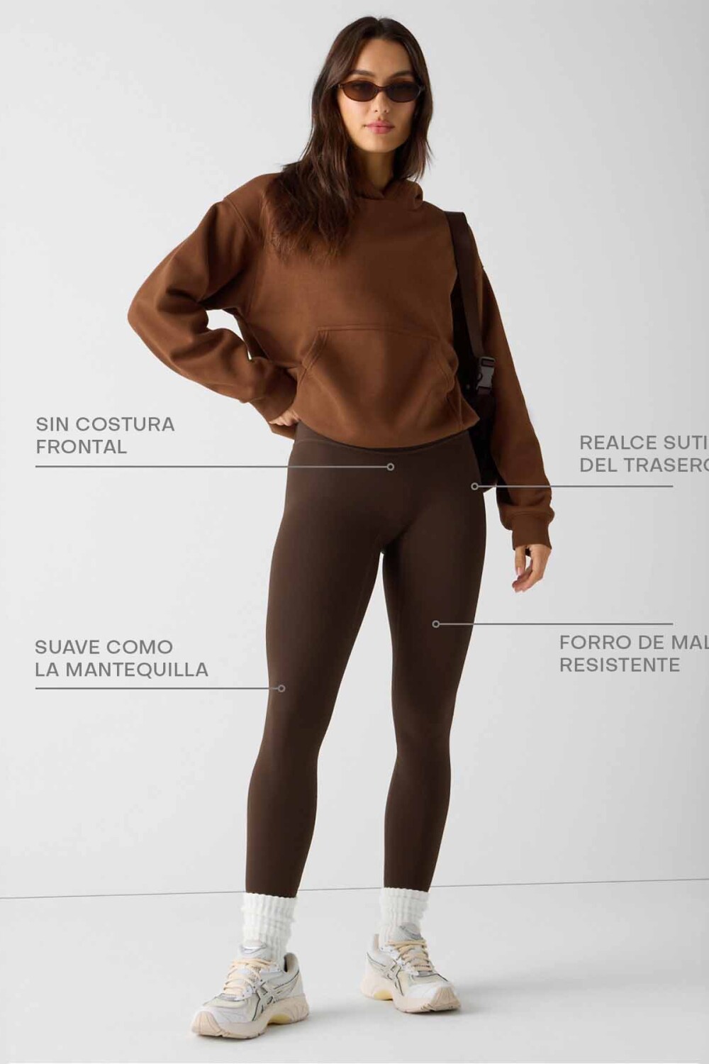 Legging Pureluxe High-Waisted Tlc Mujer Cacao