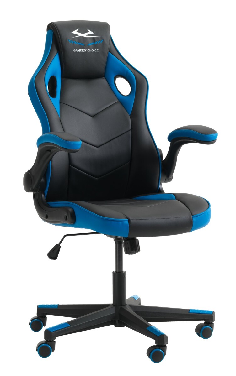 Silla gaming VOJENS polipiel negro/azul 