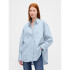 THE BIG SHIRT - POPLIN STRIPES LIGHT BLUE STRIPE