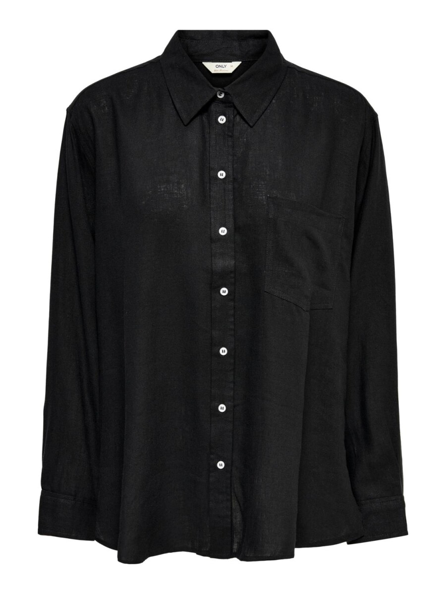 Camisa Tokyo Mezcla De Lino - Black 