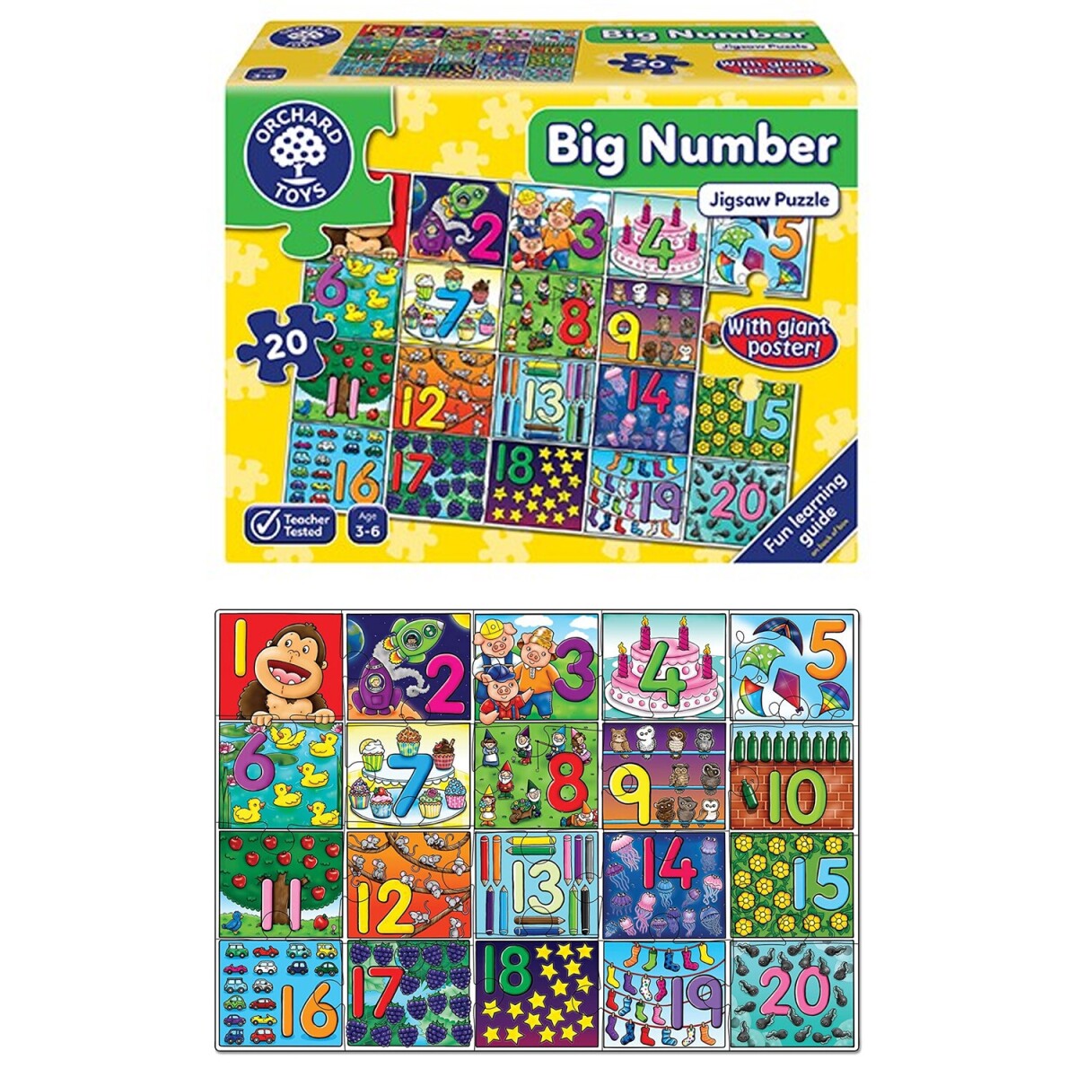 Puzzle de números grandes Orchard 20 piezas 