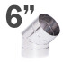 Codo De Acero Inoxidable Tromen 6" CODO CALEFACTORES TROMEN INOX 6" 32040