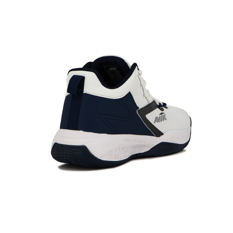 Avia Zapatillas Basket Acordonadas Para Hombre Acero- White/Navy Blanco-Marino