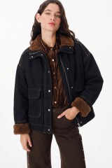 Chaqueta Polar Negro/Marrón