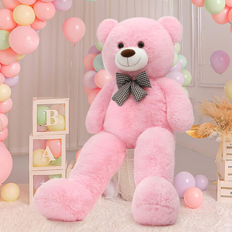 Oso de Peluche Gigante 120cm Muñeco Almohada Suave Afelpada Rosa