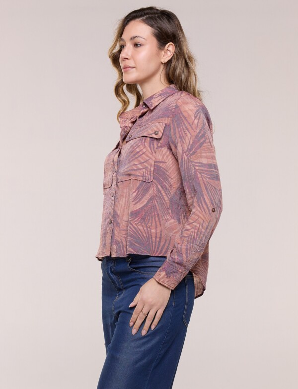 Camisa Liviana Ruedo Asimétrico TOSTADO/MULTI