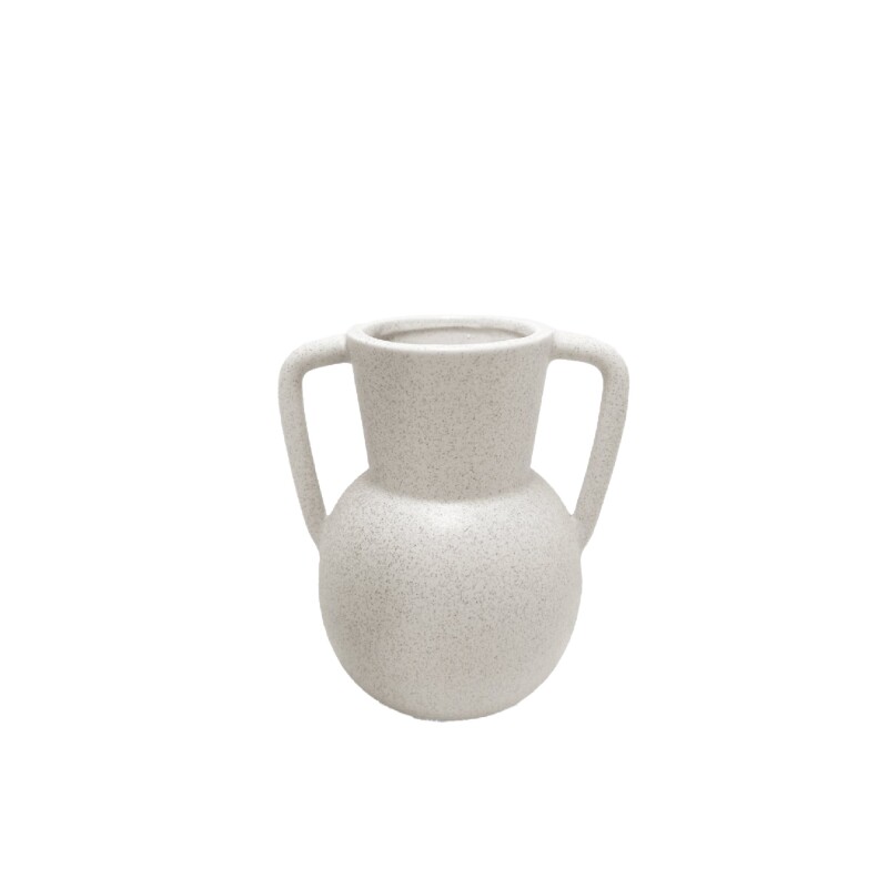 FLORERO CERAMICA 14x11x15CM ANFORA BLANCO FLORERO CERAMICA 14x11x15CM ANFORA BLANCO