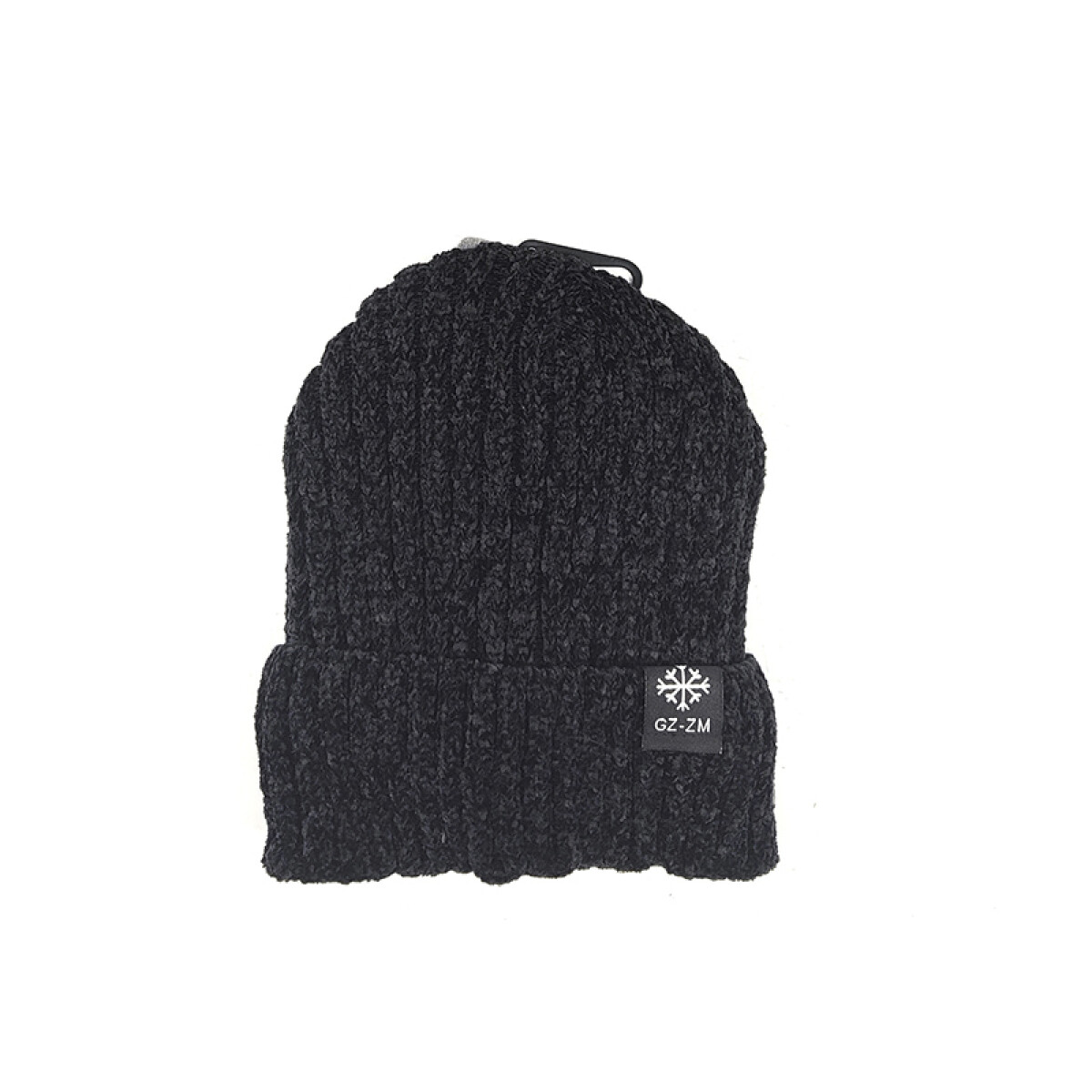 Gorro tejido morley con forro - Color negro 