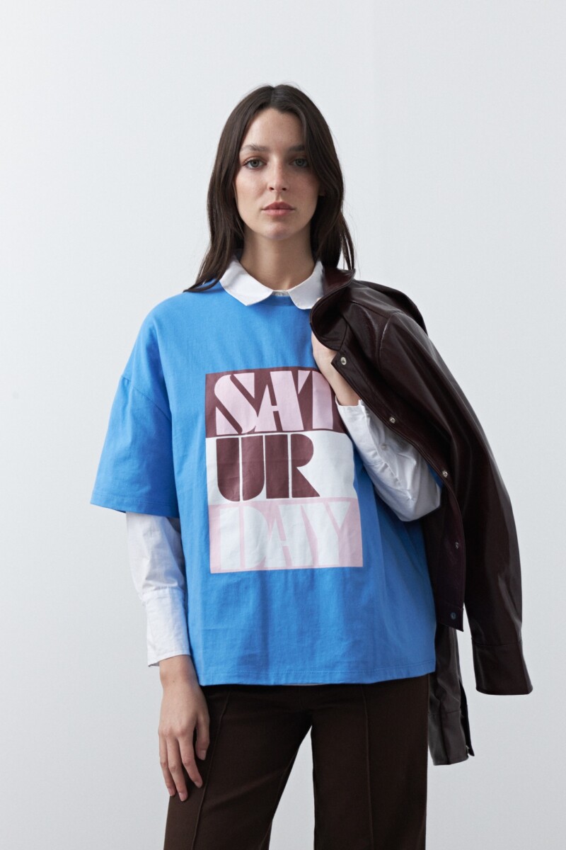 REMERA ERICA PRINTED Azul Regata