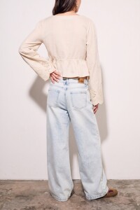 Jean Wide Leg Lavado Denim