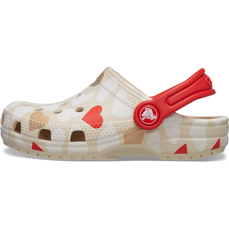 Crocs Classic Heart Print Beige