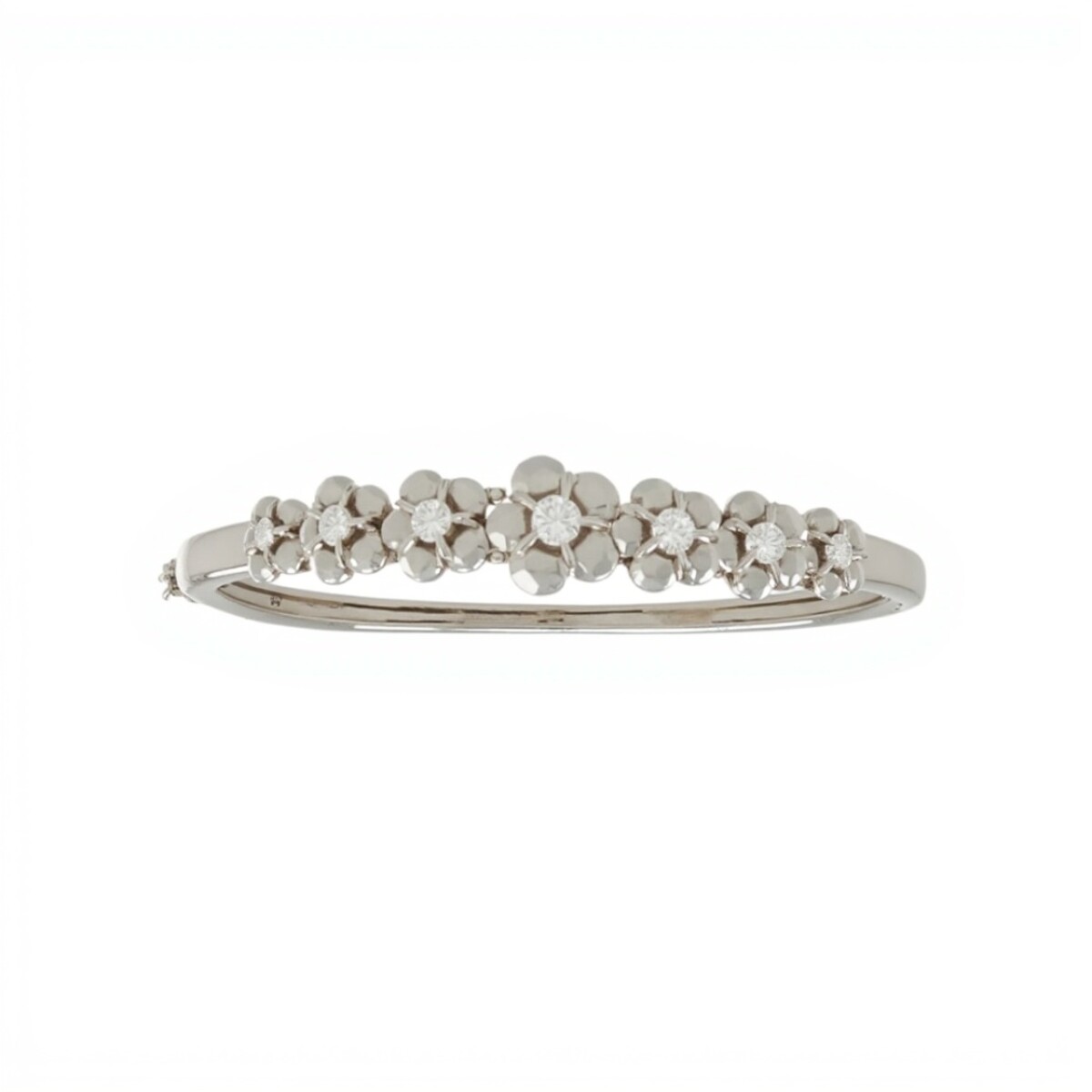 Brazalete Flores-Plata 925-Piedra Zirconia-BR3035 - conpiedra 