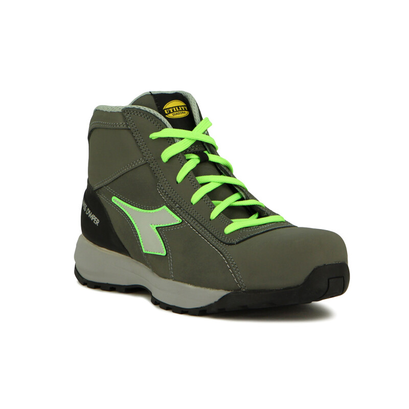 Diadora Utility Bota Glove Mds Mid S3 Hro Src Gris-verde Fluo