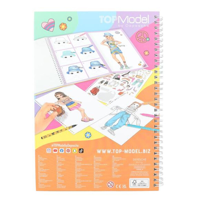 Libro de colorear con set de colores Top Model Libro de colorear con set de colores Top Model