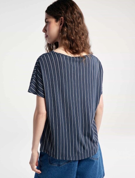 BLUSA ESTAMPADA AZUL