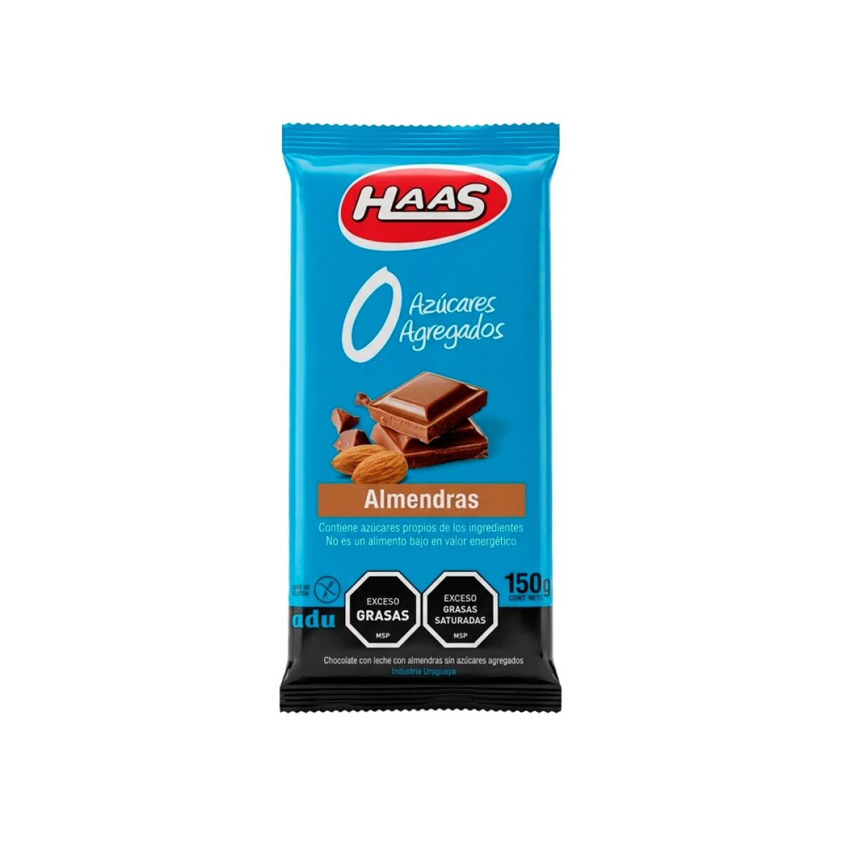 Chocolate con Almendras 0% Azúcar 150g Haas 