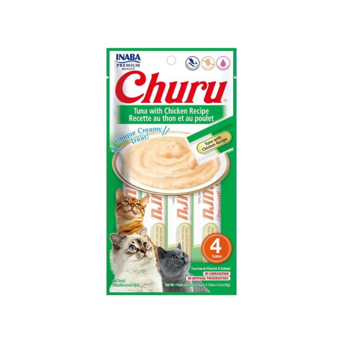Churu de Atún con Pollo 56 Gr (4 unidades) 
