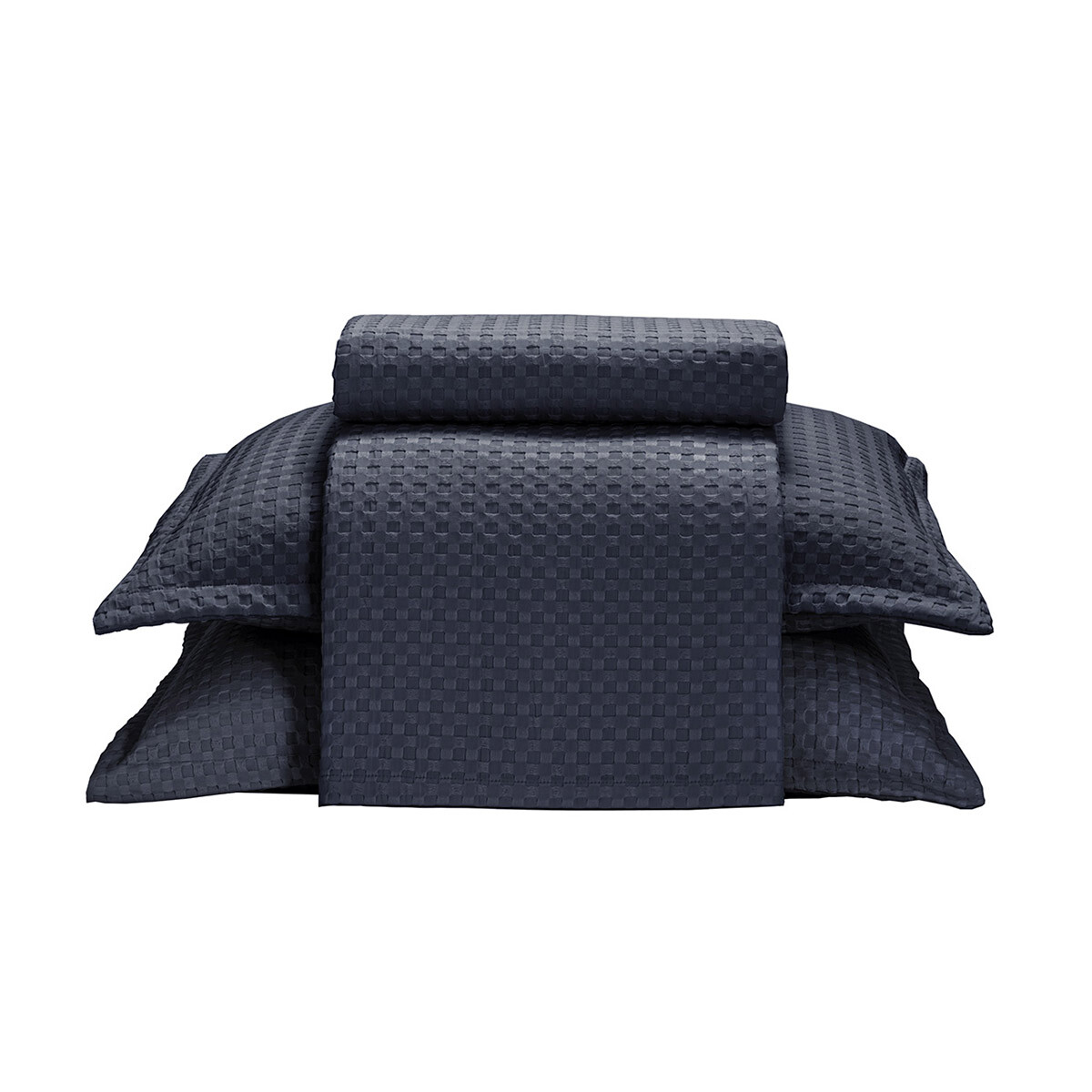 Juego Colcha y Funda Dohler Provenza King 100% Microfibra - AZUL MARINO 