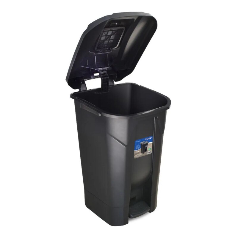 Tarro de residuos con ruedas y pedal 120 lts AZUL