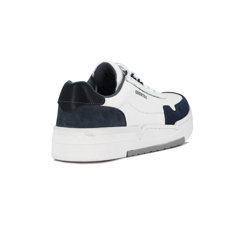 Country Calzado Casual Hombre Acordonado - Blanco/gris Blanco-gris