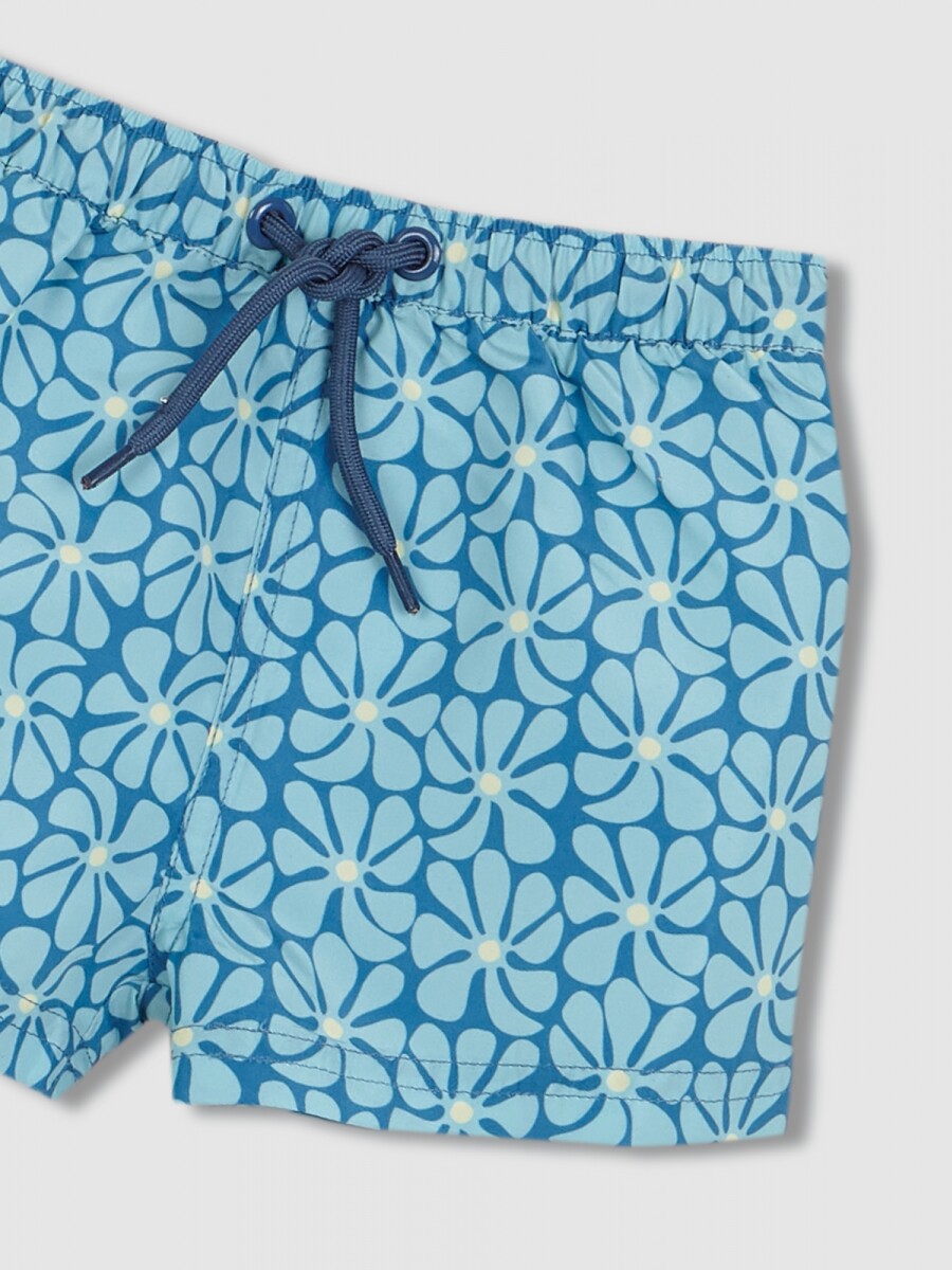 Bañador Estampado Retro Gris